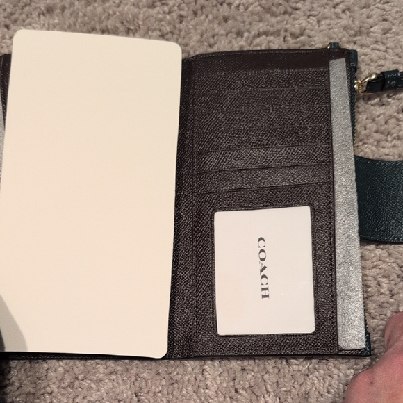 Coach Dark Green Wristlet Wallet - Picture 4 of 5